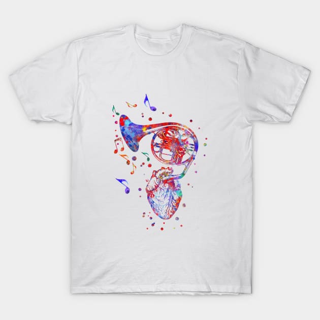 Heart and horn T-Shirt by RosaliArt